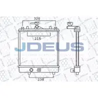 Радиатор охлаждения двигателя JDEUS 8VYHX9 O4H KS 042M23 Suzuki Ignis (HR, MH) 1 Внедорожник 1.5 4x4 (RM415) 99 л.с. 2003 – 2025