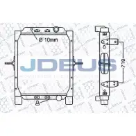Радиатор охлаждения двигателя JDEUS INHS1 6 123M17 OYJH1V 1223996790
