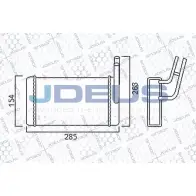 Радиатор печки, теплообменник JDEUS 212M07 TPJ2W2 O 1223997438 RI1ZH1J