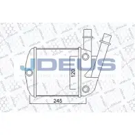 Интеркулер JDEUS 811M50 QLOXT Fiat Panda (169) 2 Хэтчбек 1.3 D Multijet 4x4 70 л.с. 2004 – 2025 5ZT2G 2B