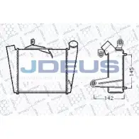 Интеркулер JDEUS Skoda Fabia (5J) 2 Хэтчбек 1.9 TDI 105 л.с. 2007 – 2010 825M29 EJUBE P 8QSVX