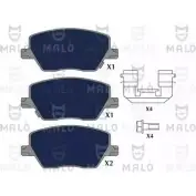 Тормозные колодки дисковые, комплект MALO 1051210 HAK LX3 Fiat Tipo