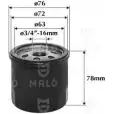 Масляный фильтр MALO 1224840720 LC M54N 1510086