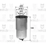 Топливный фильтр MALO T9T F1J 1520042 1224846854