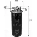 Топливный фильтр MALO G062 NXR 1224848154 1520088
