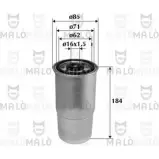Топливный фильтр MALO LO ZCAJ 1520113 1224848862