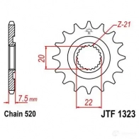 Шестерня цепи JTSPROCKETS 1437542391 T1 1FBK jtf132312 - Изображение 2