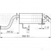 Глушитель TRIALLI EMM 0805 1438151446 8MWY 099
