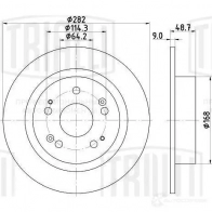 Тормозной диск TRIALLI DF 230106 1438151587 GS 55A