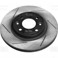 Тормозной диск высокоуглеродистый с технической выточкой и окраской передний правый