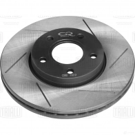 Тормозной диск высокоуглеродистый с технической выточкой и окраской передний левый