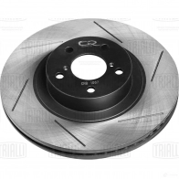 Тормозной диск высокоуглеродистый с технической выточкой и окраской передний левый