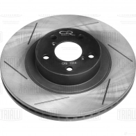 Тормозной диск высокоуглеродистый с технической выточкой и окраской передний правый