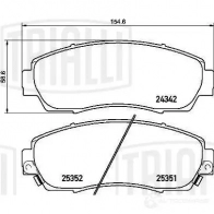 Тормозные колодки дисковые, комплект TRIALLI 1438151763 OGSS W2S PF 4226