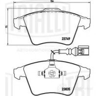 Тормозные колодки дисковые, комплект TRIALLI P6 1YU PF 4374 1438151776