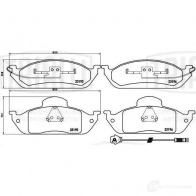 Тормозные колодки дисковые, комплект TRIALLI T3D 5TWQ 1438151857 PF 4277