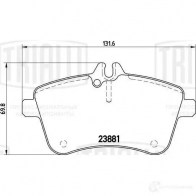 Тормозные колодки дисковые, комплект TRIALLI Y4G WX PF 4271 1438151902