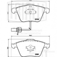 Тормозные колодки дисковые, комплект TRIALLI H IU7J PF 4165 Audi A4 (B7) 3 Кабриолет 3.0 218 л.с. 2002 – 2005