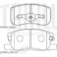 Тормозные колодки дисковые, комплект TRIALLI 4GMLM AT PF 4296 1438152018