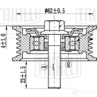 Паразитный ролик приводного ремня TRIALLI CMYPH O6 Hyundai ix35 (LM, EL) 1 Кроссовер 2.0 163 л.с. 2010 – наст. время CM 0805