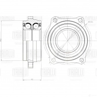 Подшипник ступицы колеса TRIALLI MR 1500 Mercedes C-Class (S204) 3 Универсал 6.2 C 63 AMG (2077) 487 л.с. 2012 – 2014 DD 81A