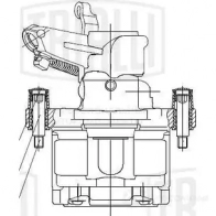 Тормозной суппорт TRIALLI Saab 9-3 (YS3F) 2 Универсал 1.9 TTiD 160 л.с. 2007 – 2015 CF 550116 Q P7NW