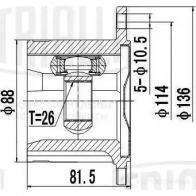 Шрус граната TRIALLI GO 1433 GC OARGH 1438153222