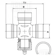 Крестовина для автомобилей isuzu trooper ii (91-) (29x49x77,6) TRIALLI 3BYN MSR CC762 1439735565