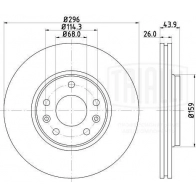Тормозной диск TRIALLI 1438151683 DF 095115 B80C GS9 - Изображение 3