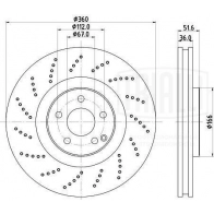 Тормозной диск TRIALLI DF 150001 VO8Y8 JU Mercedes CLS (X218) 2 Универсал 4.7 CLS 500 (2173) 408 л.с. 2012 – наст. время