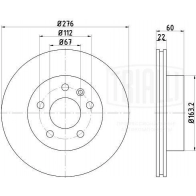 Тормозной диск TRIALLI 1440167791 DF 155108 4V8M V2 - Изображение 3