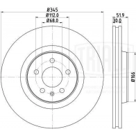 Тормозной диск TRIALLI DF 180136 R5 NJ3M 1440167803 - Изображение 3