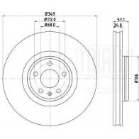 Тормозной диск TRIALLI Audi A4 (B9) 5 Универсал 2.0 Tdi 150 л.с. 2015 – 2024 JF 5C1Z DF 185112