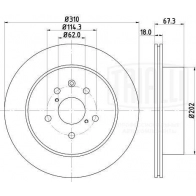Тормозной диск TRIALLI DF 198003 II 4HY 1438151674 - Изображение 3