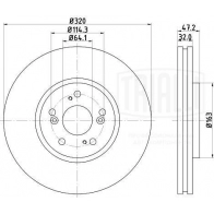 Тормозной диск TRIALLI DF 230111 1438151641 IV54 NX - Изображение 3