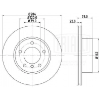 Тормозной диск TRIALLI 1438151635 DF 261006 3JSAS8 W - Изображение 3