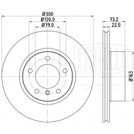 Тормозной диск TRIALLI 1440167850 DF 261007 4FFKM X - Изображение 3