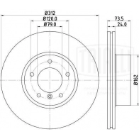 Тормозной диск TRIALLI 1440167851 DF 261008 9BN2KK 1 - Изображение 3