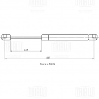 Амортизатор капота TRIALLI 1440168024 GS 0902 B U2QAN - Изображение 2
