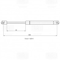 Амортизатор багажника TRIALLI 6GI24 M 1440168025 GS 0903 - Изображение 2