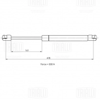 Амортизатор багажника TRIALLI C I1BV GS 0909 1440168030 - Изображение 2