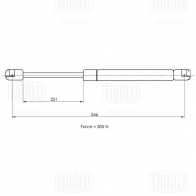 Амортизатор багажника TRIALLI M7P 43 GS 0913 1440168033 - Изображение 2