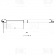 Амортизатор багажника TRIALLI GS 0916 9K 1E81 1440168036 - Изображение 2