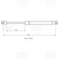Амортизатор багажника TRIALLI 5OL C8XL 1440168038 GS 0918 - Изображение 2