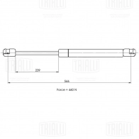 Амортизатор багажника TRIALLI 7C2 QBG7 GS 1001 1440168039 - Изображение 2