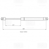 Амортизатор багажника TRIALLI GS 1003 9M0H E6P 1440168041 - Изображение 2