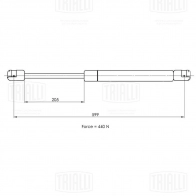 Амортизатор багажника TRIALLI 1440168042 G G21PU3 GS 1004 - Изображение 2