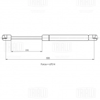 Амортизатор багажника TRIALLI GS 1008 4ENNP B 1440168046 - Изображение 2