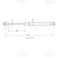 Амортизатор багажника TRIALLI GS 1018 2 KK80CE 1440168056 - Изображение 2