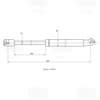 Амортизатор багажника TRIALLI 1440168058 F XT4A GS 1020 - Изображение 2
